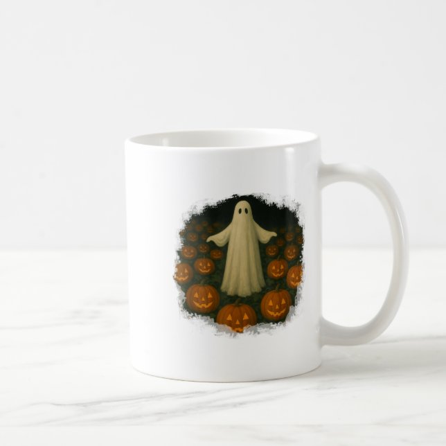 Geister und Kürpen! Halloween! Kaffeetasse (Rechts)
