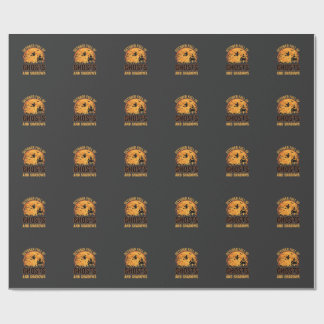 Geister und Schatten Halloween Mond Design Geschenkpapier