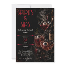 Geister- und Schluck-Halloween-Cocktailparty-Einla