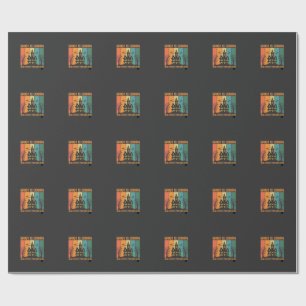 Geister verfolgtes Haus Halloween Vektordesign Geschenkpapier