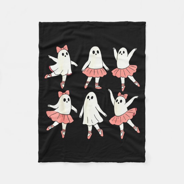 Geisterballerina Ballett Tanzlehrer Halloween-Kost Fleecedecke (Vorderseite)