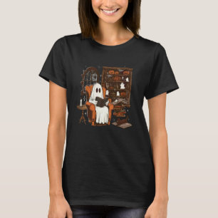 Geisterbibliothek Halloween Buchlesen Bücherliebha T-Shirt