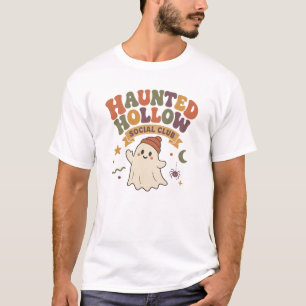 Geisterdesign des Haunted Hollow Social Club T-Shirt