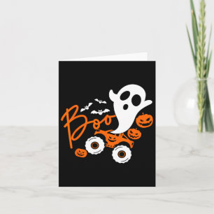 Geisterfahrer Truck Monster Halloween-Kürbis Karte