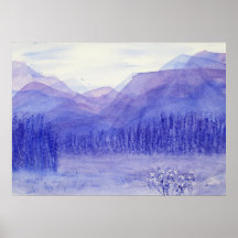 Geistergebirge Tal Wasserfarbenwelt Landschaft