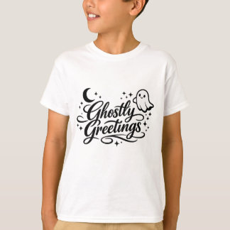 Geisterhafte Grüße Spuk Chic Halloween Kunst T-Shirt