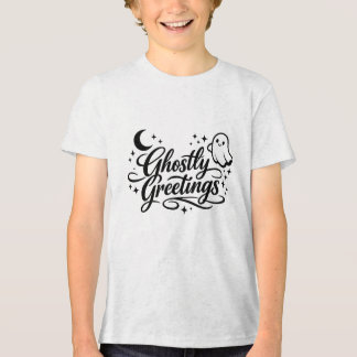Geisterhafte Grüße Spukiger Chic Halloween-Kunst Tri-Blend Shirt