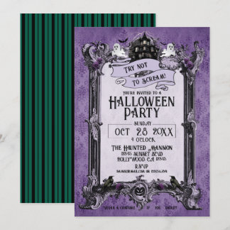 Geisterhafte Halloween-Hausparty Einladung