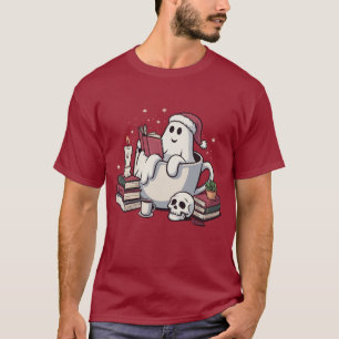 Geisterhafte Lesebücher Weihnachten Lehrer Bücherw T-Shirt