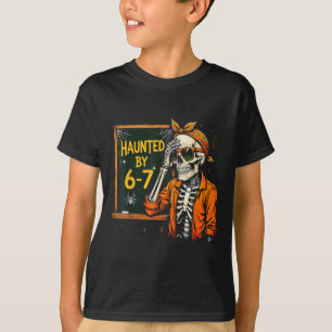Geisterhafte Sechs Sieben 6 7 Meme 67 Skeletthand T-Shirt