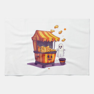 Geisterhafter Popcorn-Stand Geschirrtuch