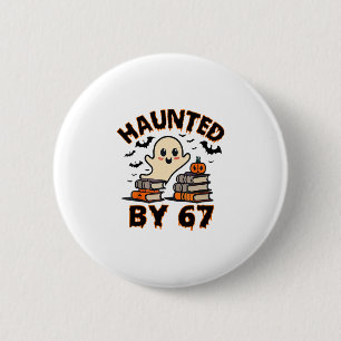 Geisterhaftes 67 Meme Six Seven 6-7 Lustiger Inter Button
