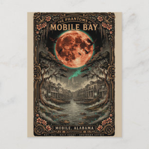 Geisterhaftes Mobile, Alabama Vintage Horror Reise Postkarte