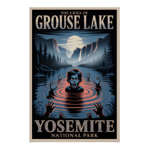 Geisterhaftes Yosemite-Nationalpark-Plakat Poster