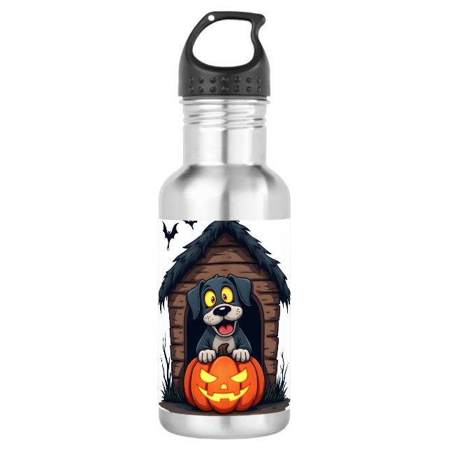 Geisterhaus der Hunde Edelstahlflasche (Vorderseite)
