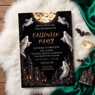 Geisterhaus Halloween-Party Einladung