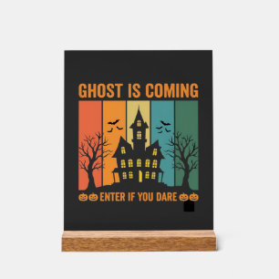 Geisterhaus Halloween Vektordesign Acrylschild