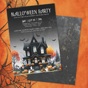 Geisterhaus-Halloweenparty Einladung