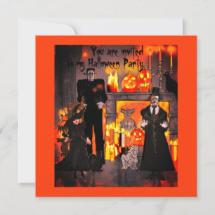 Geisterhaus-Halloweenparty Frankenstein Einladung