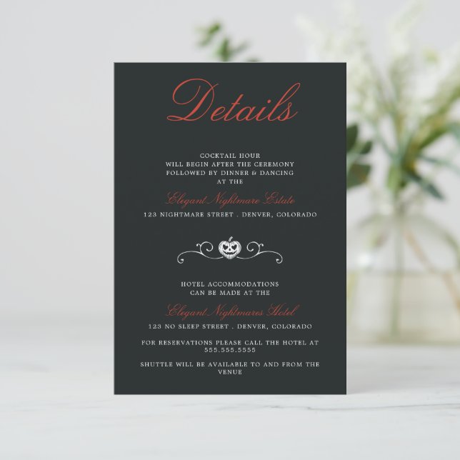 Geisterhochzeit Liebe Begleitkarte (Stehend Vorderseite)