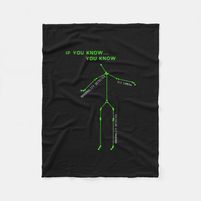 Geisterjagd SLS Kamera Stick Man Novelty Spooky Fleecedecke (Vorderseite)