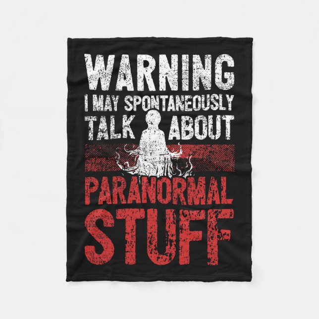 Geisterjagdwarnung paranormaler Ermittler Fleecedecke (Vorderseite)