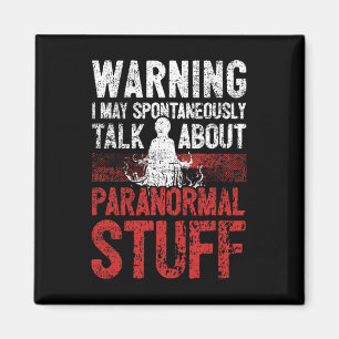 Geisterjagdwarnung paranormaler Ermittler Magnet