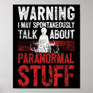 Geisterjagdwarnung paranormaler Ermittler Poster