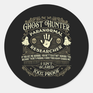 Geisterjäger - Geisterjagd Halloween Paranormal Runder Aufkleber