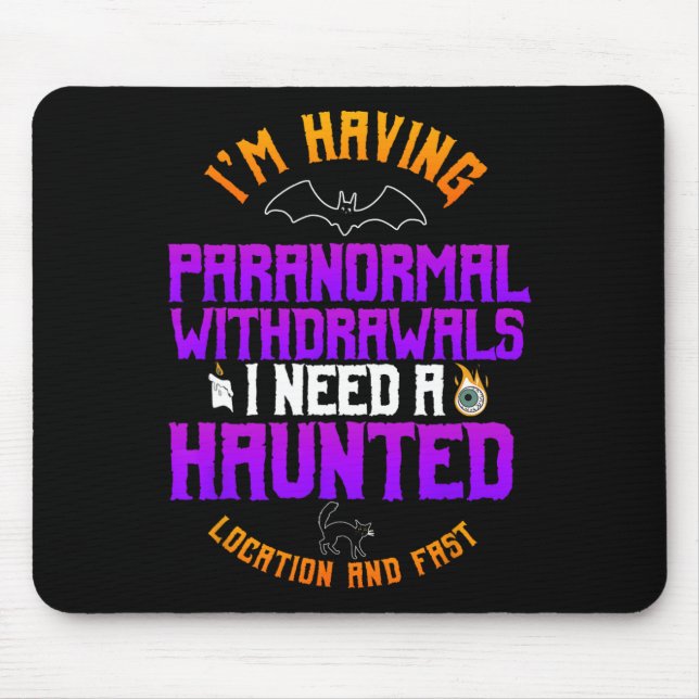 Geisterjäger Paranormal JagdHalloween Geist H Mousepad (Vorne)
