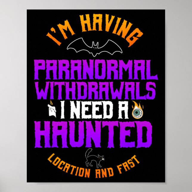 Geisterjäger Paranormal JagdHalloween Geist H Poster (Vorne)