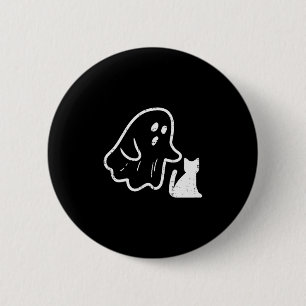 Geisterkatze Cket Lustiges Halloween-Kostüm Männer Button