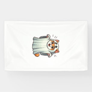Geisterkatze Kürbis Halloween. Tank Top Banner