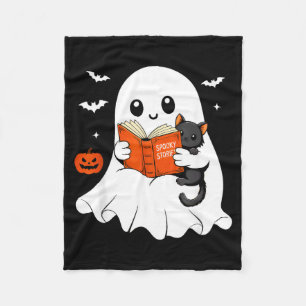 Geisterlesebuch Schwarze Katze Halloween-Kostüm Mä Fleecedecke