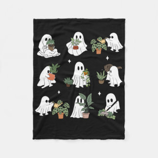 Geisterpflanzen-Dame Retro-Halloween-Pflanzen Grus Fleecedecke