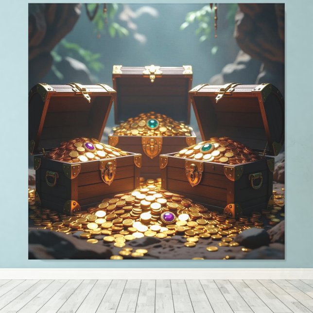 Geisterschiff der Piraten   Leinwanddruck (Insitu (Holzboden))