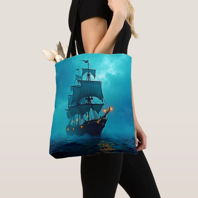 Geisterschiff im Sturmgewässer-Design Tasche (Von Nahem)