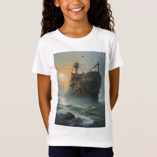 Geisterschiff, Piratenschiff, T-Shirt (Vorderseite)