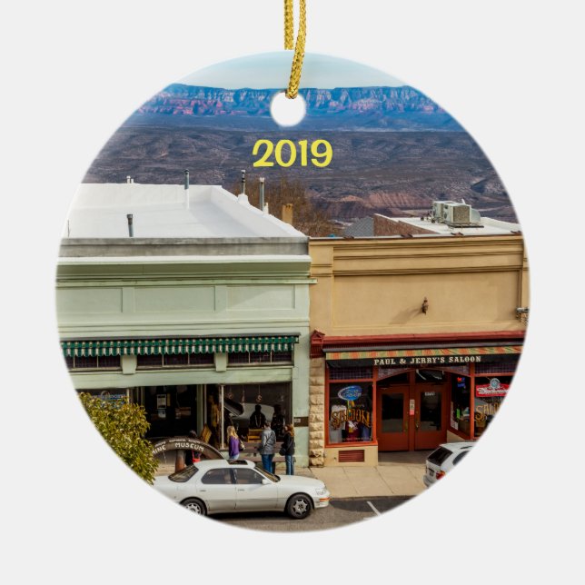 Geisterstadt, Jerome, Arizona Keramik Ornament (Vorne)