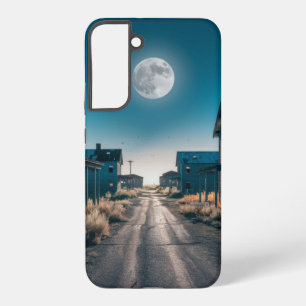 Geisterstadt-Vollmond-Handyhülle - Western-Design Samsung Galaxy Hülle