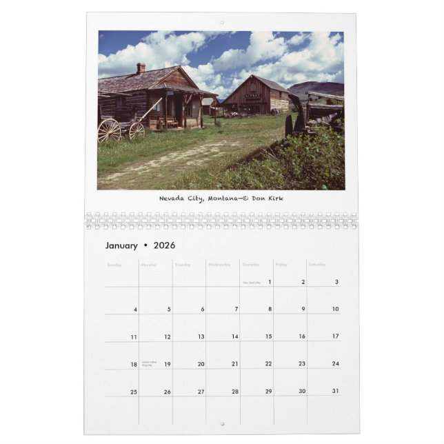 Geisterstädte des amerikanischen Westens Kalender (Jan 2026)