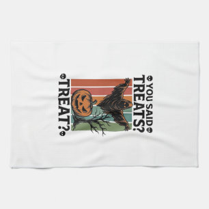 Geistert-Shirt Halloween mit gruseligen Pun und Kü Geschirrtuch