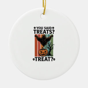 Geistert-Shirt Halloween mit gruseligen Pun und Kü Keramik Ornament