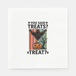 Geistert-Shirt Halloween mit gruseligen Pun und Kü Serviette