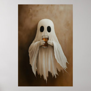 Geistertrinken Bourbon Cocktail Druck, Geisterbar Poster