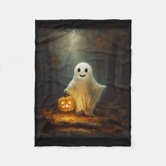 Geisterwanderung im Wald Halloween Kostüme Männer Fleecedecke (Vorderseite)