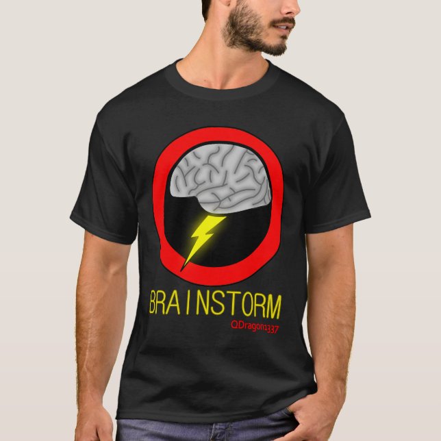Geistesblitz - Männer schwarz T-Shirt (Vorderseite)