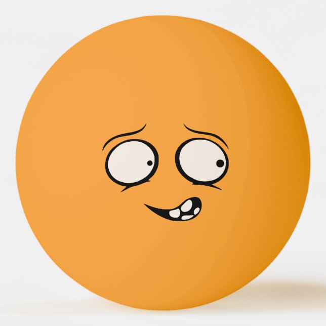Geistesgestörter lustiger Gesichts-Klingeln Pong Tischtennisball (Vorderseite)