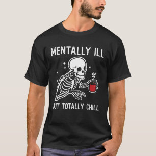 Geisteskrank Aber Total Chill Halloween-Kostüm S T-Shirt
