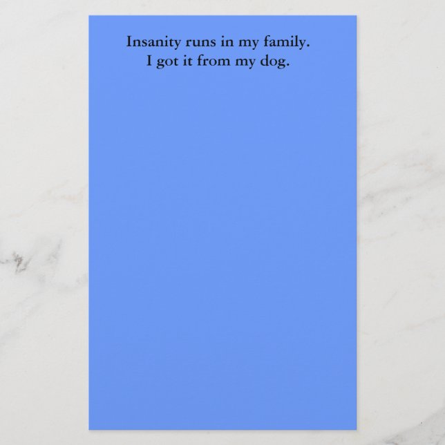 Geisteskrankheitsläufe in meiner Familie. Ich got Briefpapier (Vorderseite)